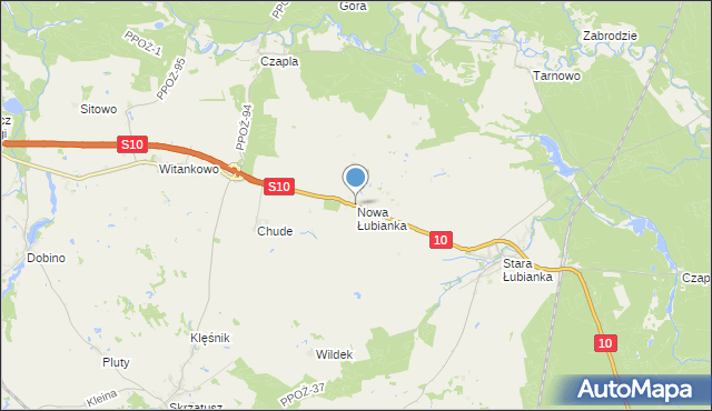 mapa Nowa Łubianka, Nowa Łubianka na mapie Targeo
